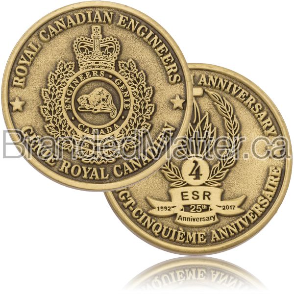 Antiqued Gold Custom Coins in Canada
