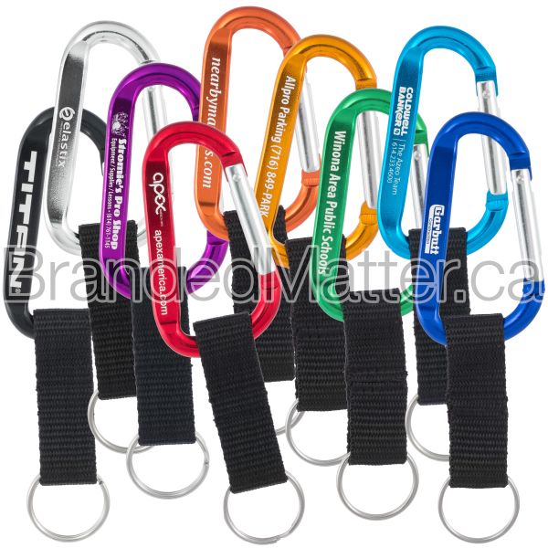 Carabiner Keychain 80mm With Strap
