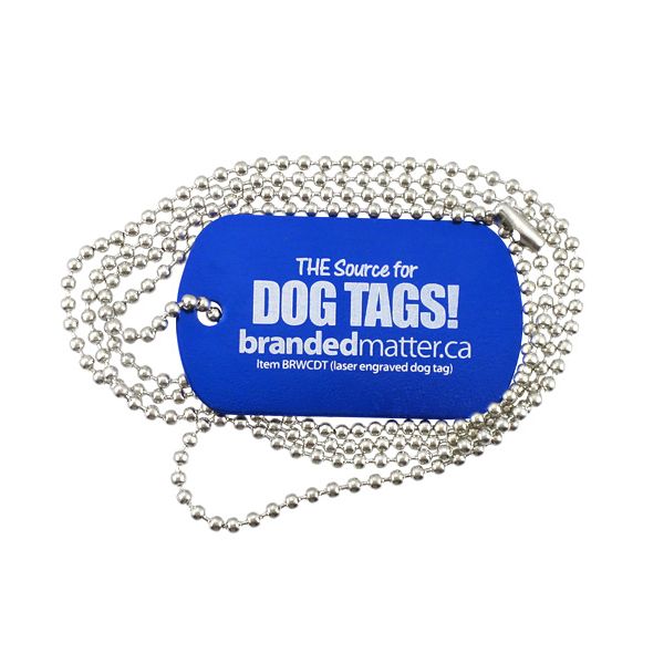 Custom laser engraved dog tag