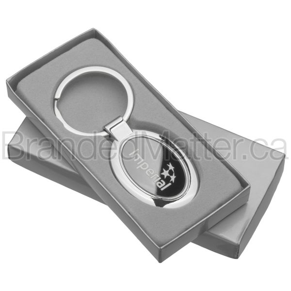 Onyx Oval Promotional Keychains