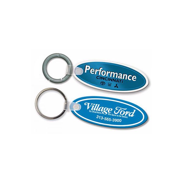 Small Oval Vinyl Keychains